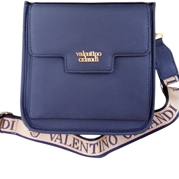 Valentino Orlandi NEW Black 2 pc Vegan Leather Crossbody  Bag & Pouch $199 - Picture 3 of 14